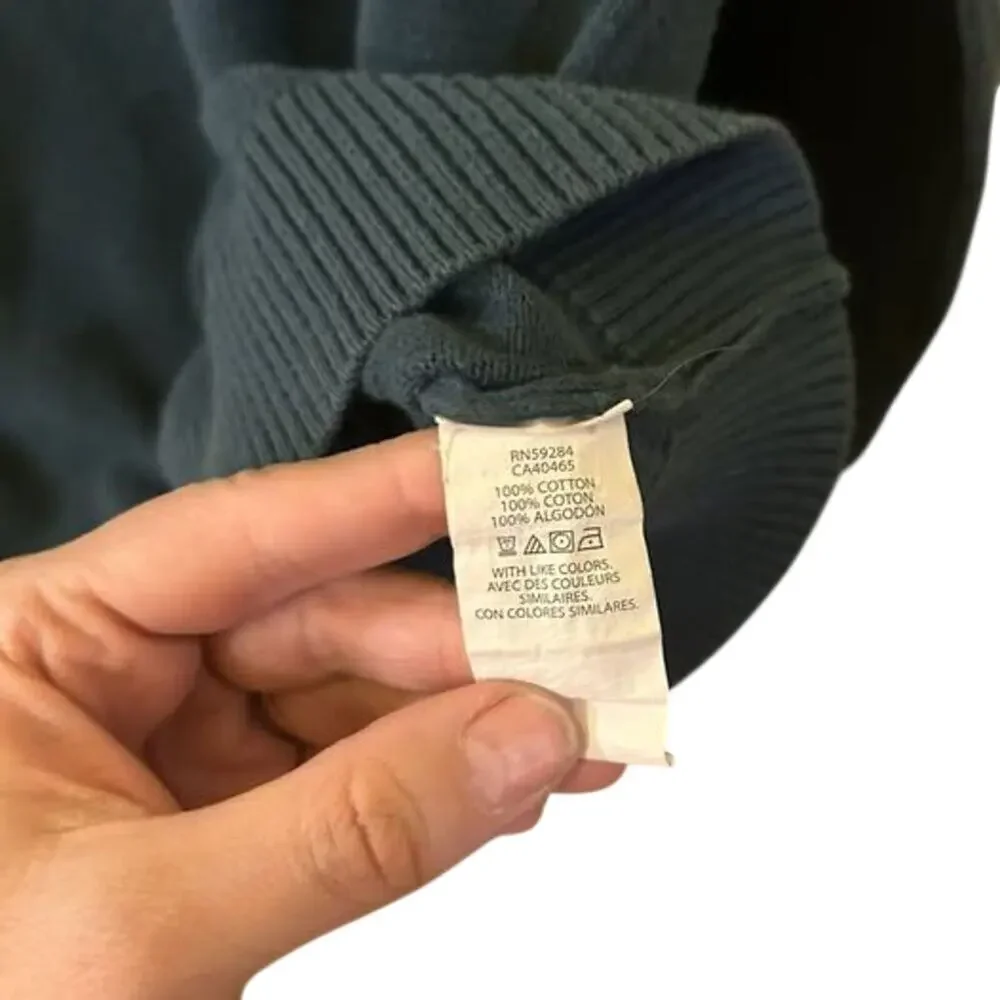 The Children's Place Boys Sweater 7/8 Teal V-Neck Cotton School Uniform Classic
